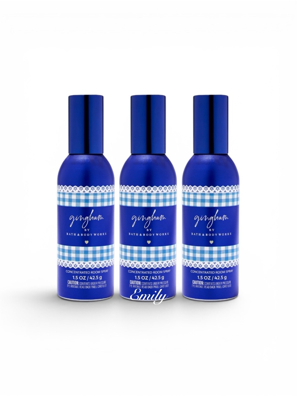 NEW! 3X Bath & Body Works GINGHAM Room Spray Collection Bundle